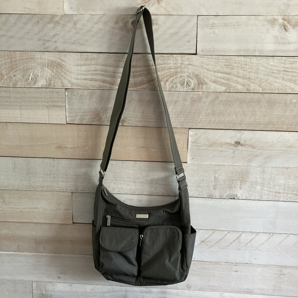 BAGGALLINI Modern Everywhere Grey Print CROSSBODY Shoulder Bag